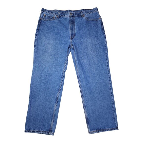 Levis Mens 550 Relaxed Fit Blue Jeans W42 L30 Denim Classic Straight Leg - Picture 2 of 10